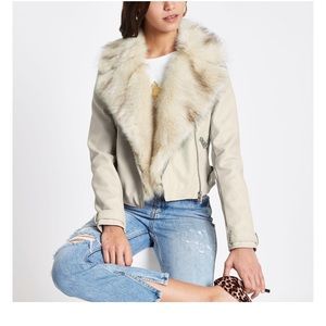 River Island Faux Fur Bomber Jacket